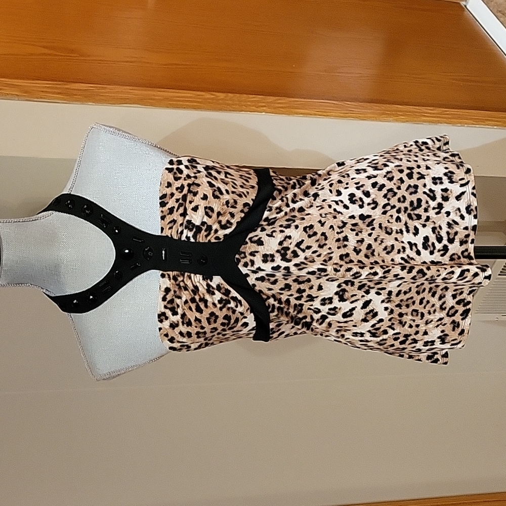 Guess leopard halter top